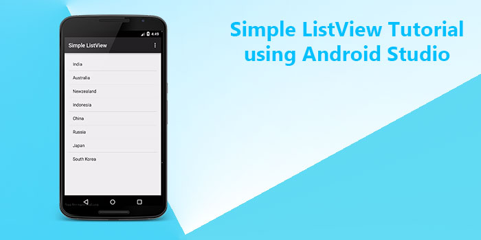 Android ListView Tutorial with Example using Android Studio