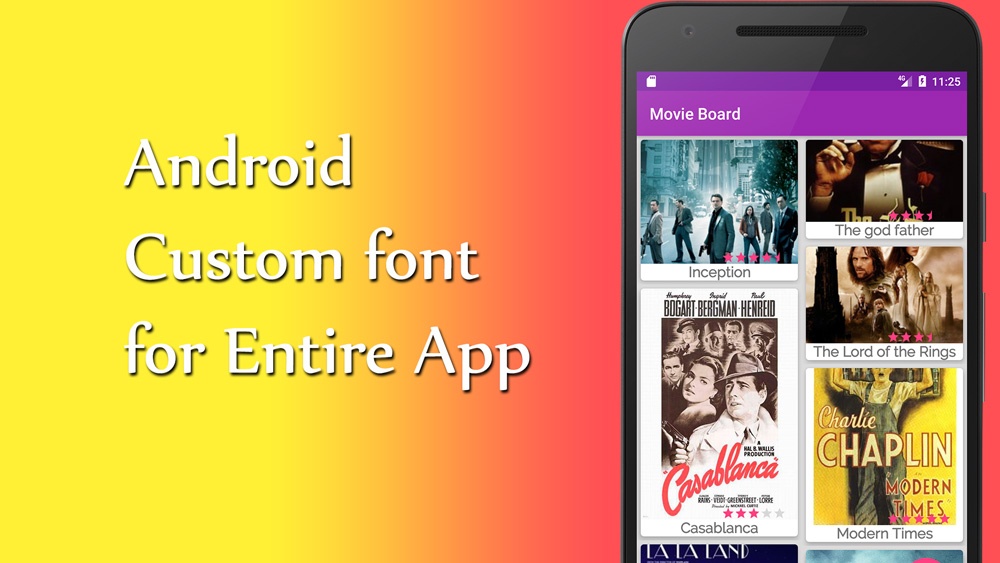 android custom font for entire application